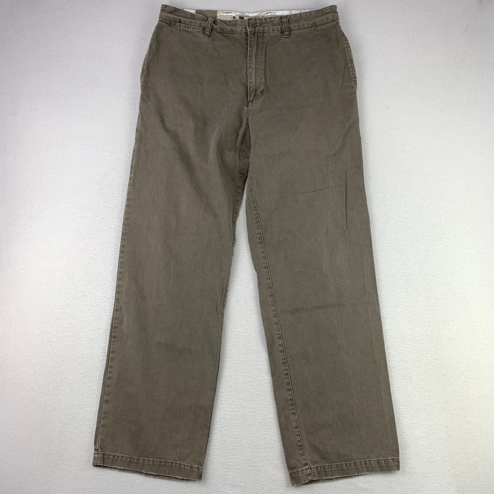 Vintage Quiksilver Khaki Pants Mens 32x30 Brown Cotton Twill Baggy Skater‎ Surf